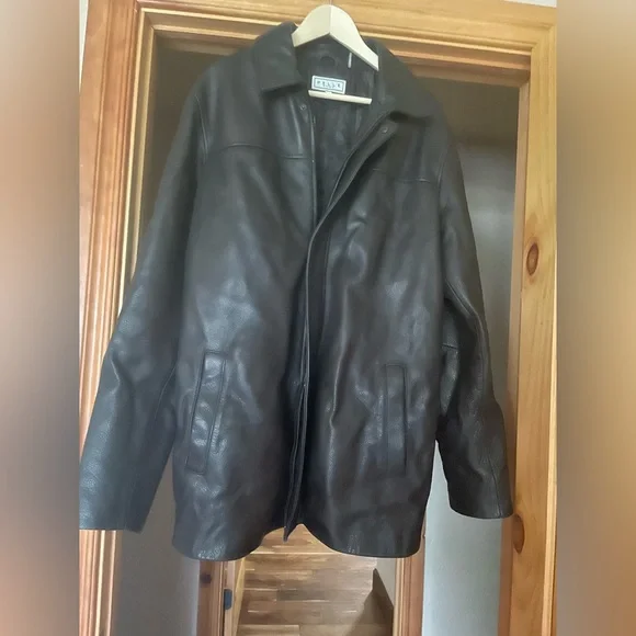 Pelle Studio Fine Black Leather Jacket with collar Men